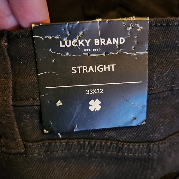 Lucky Brand Men's Black Straight Leg Cotton Canvas Chino Pants Size 33x32 NWT - Picture 14 of 16